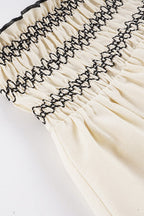 Vue arrière de la jupe maxi froncée pour femme