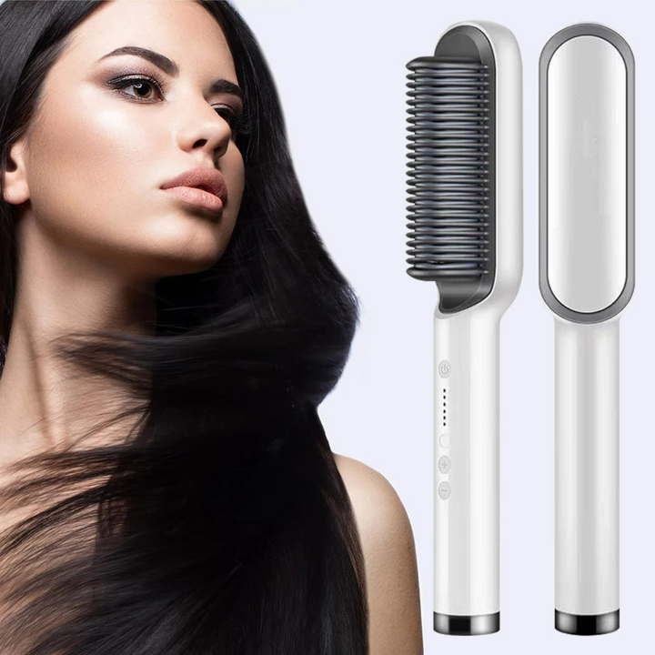Brosse Électrique Coiffante pour Cheveux Lisses Instantanés et Soyeux