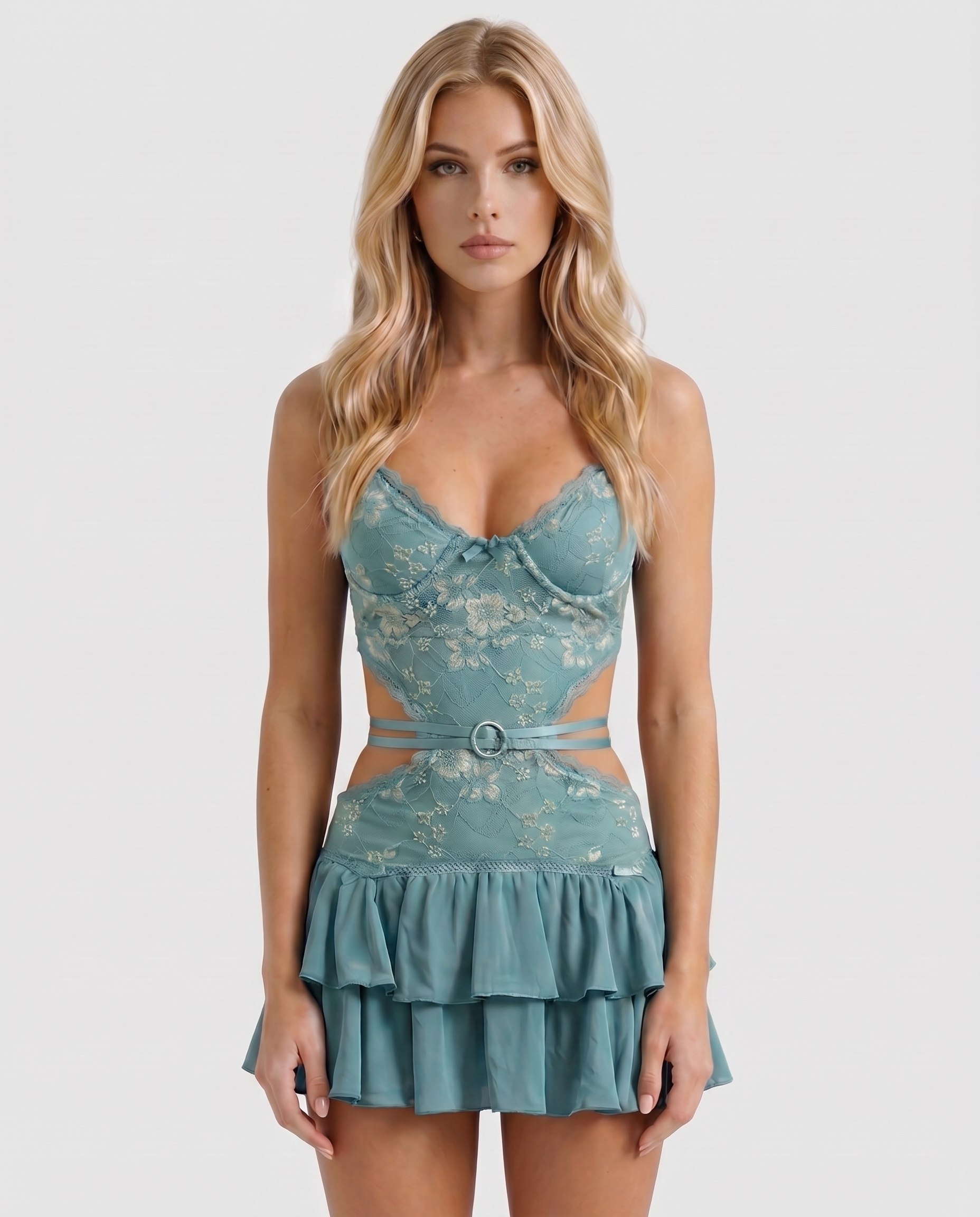 Robe Mini Luna Élégante en Satin pour Femme