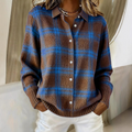 Pull à carreaux douillet pour femmes