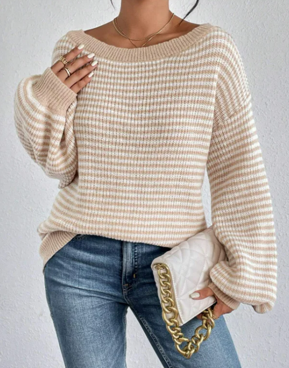 Pull à grosses mailles douillet pour superpositions d'automne