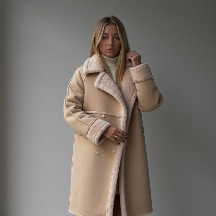 Manteau d'hiver élégant en daim