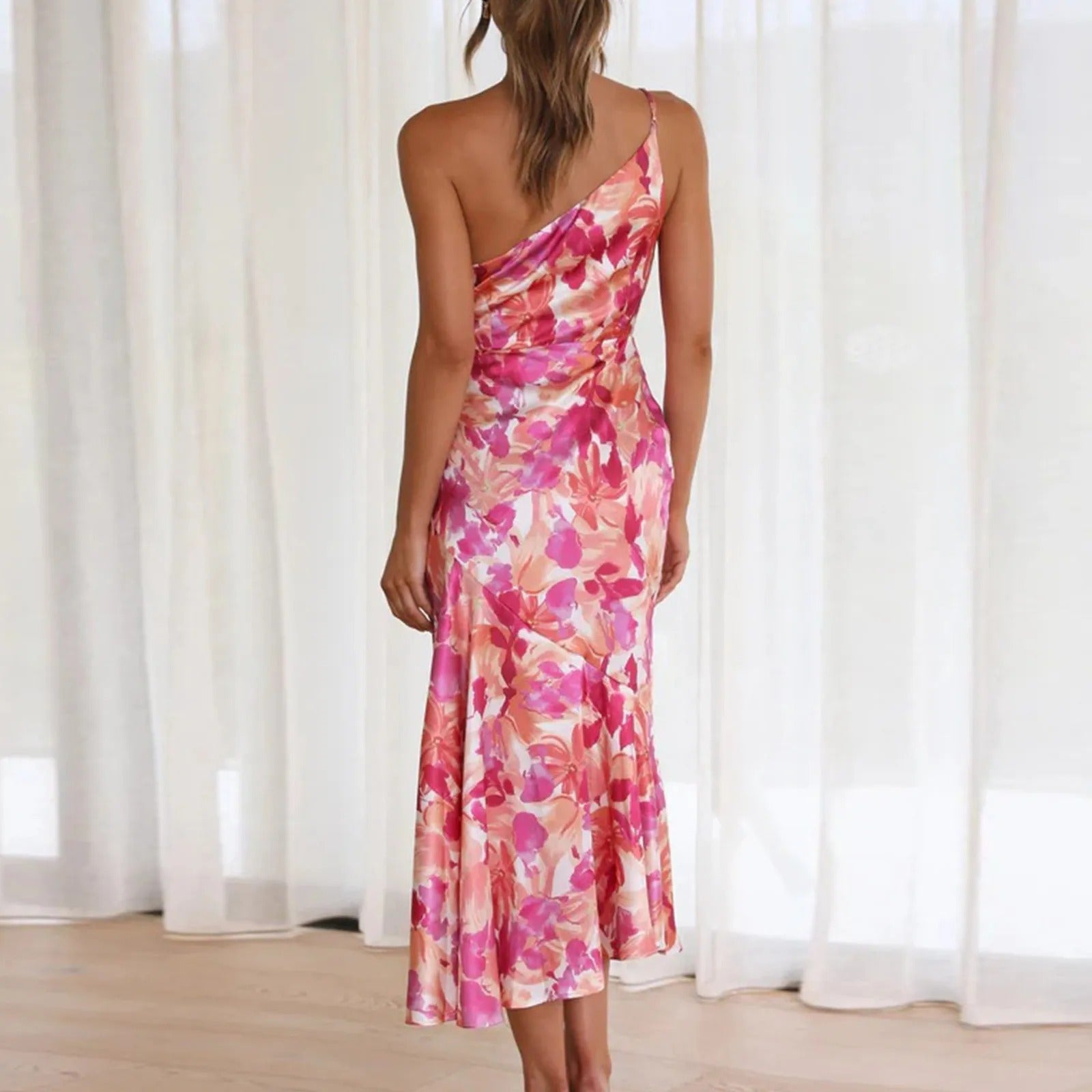 Sophie Paris | Robe asymétrique fluide à imprimé floral