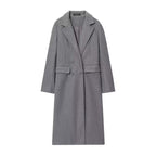 Manteau croisé à manches longues
