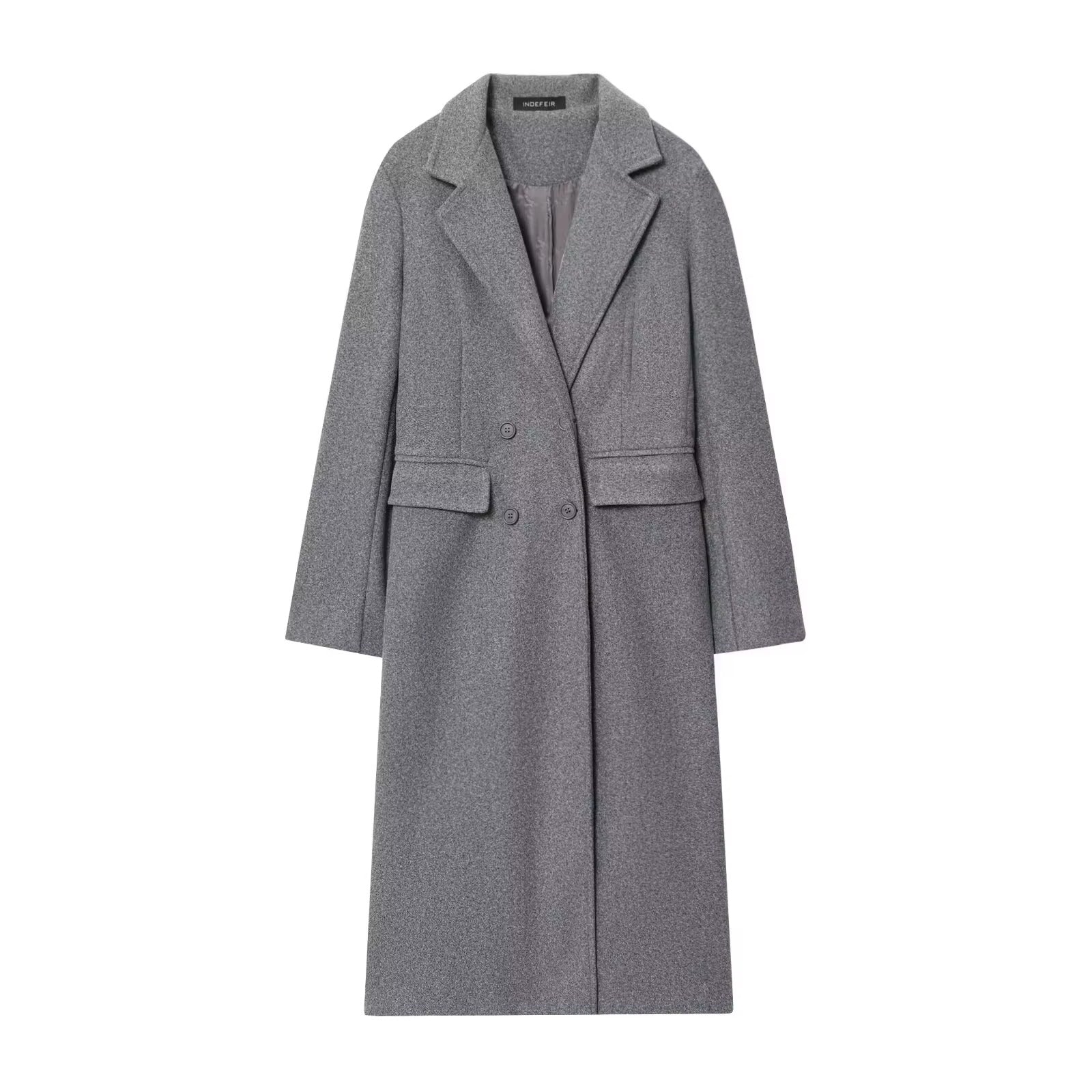 Manteau croisé à manches longues