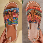 Sandales bohémiennes à pompons pour femmes