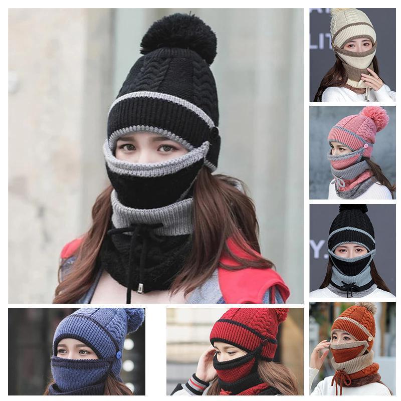 Ensemble bonnet en tricot douillet et écharpe pour femme