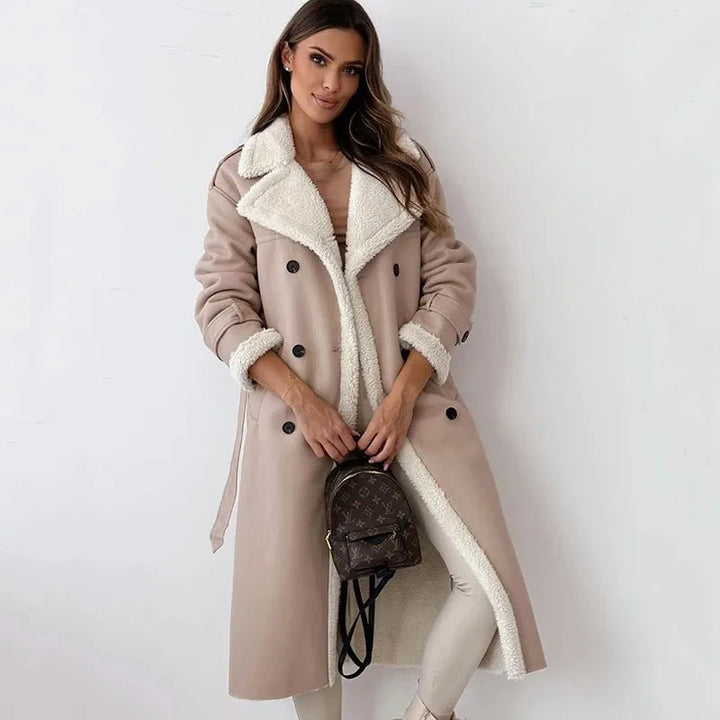 Sophie Paris® | Manteau en laine avec doublure en fausse fourrure