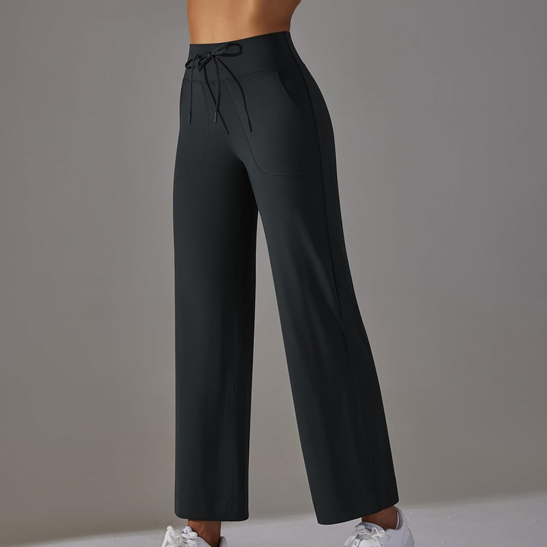 Léa Blanchet® | Pantalon large taille haute avec cordon