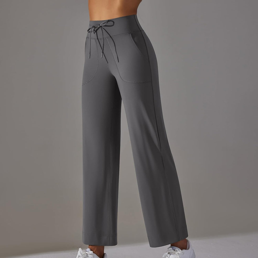 Léa Blanchet® | Pantalon large taille haute avec cordon