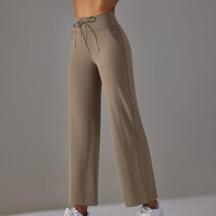 Léa Blanchet® | Pantalon large taille haute avec cordon