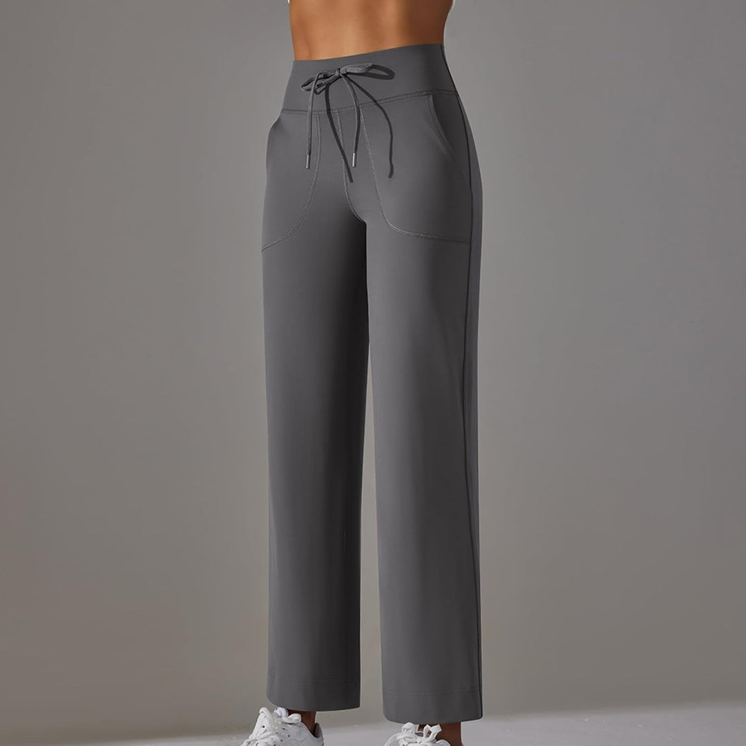 Léa Blanchet® | Pantalon large taille haute avec cordon