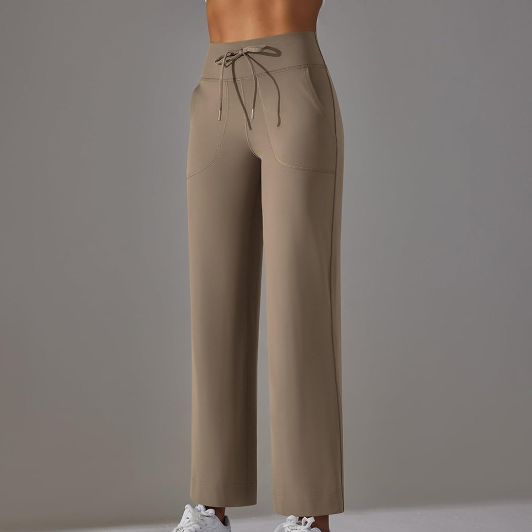 Léa Blanchet® | Pantalon large taille haute avec cordon