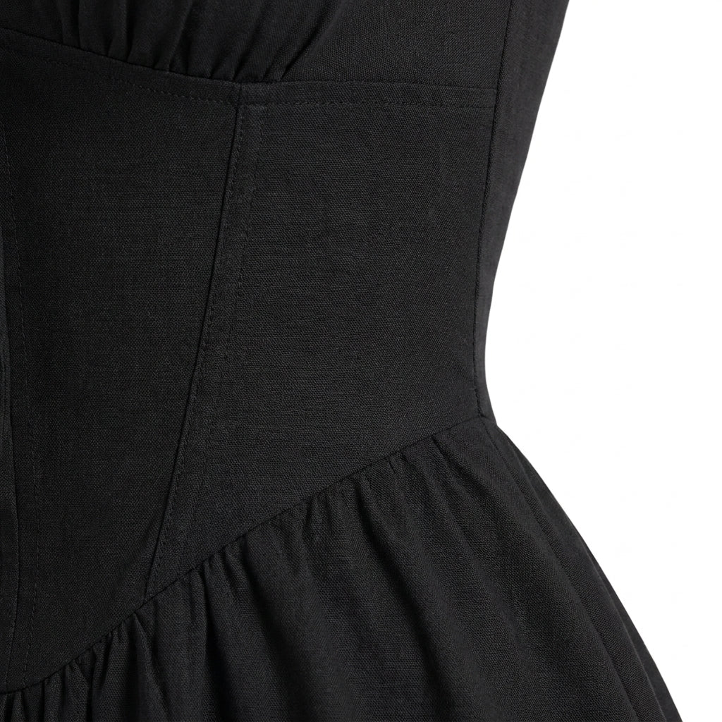 Robe mi-longue d'été corset pour femme