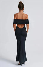 Robe maxi dos nu sans bretelles pour femmes