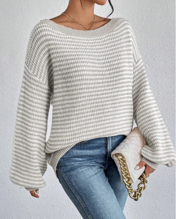 Pull à grosses mailles douillet pour superpositions d'automne