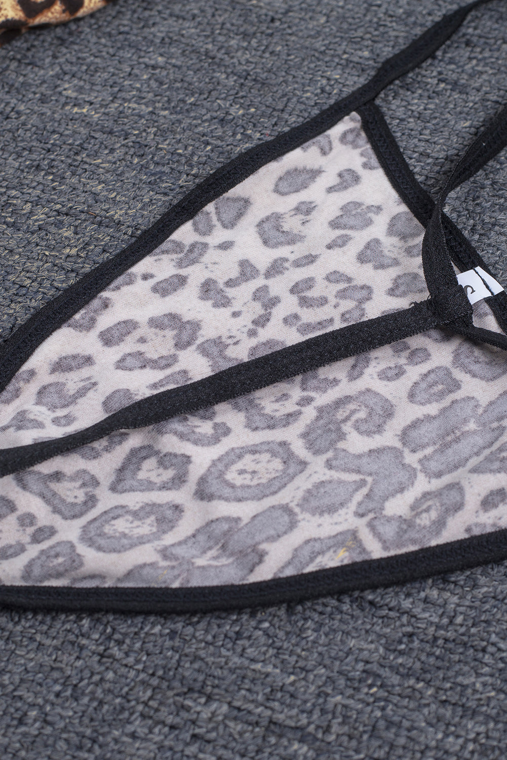 Robe Lingerie Babydoll à Imprimé Léopard