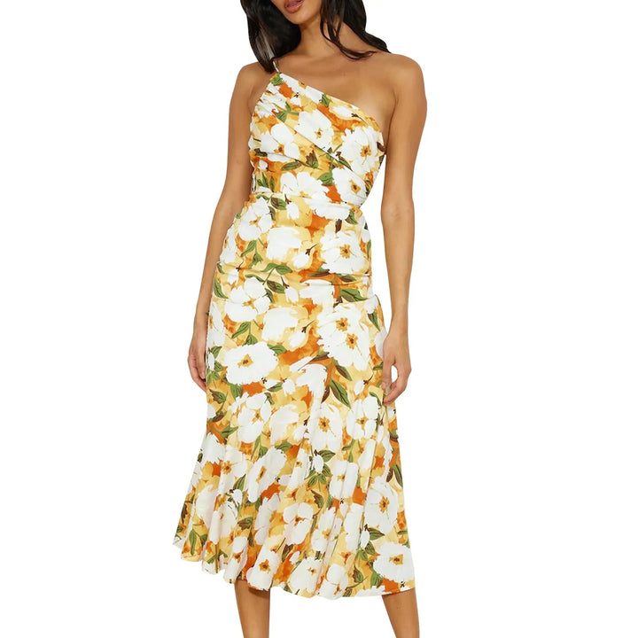 Sophie Paris® | Robe asymétrique fluide à imprimé floral