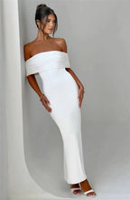 Robe maxi dos nu sans bretelles pour femmes