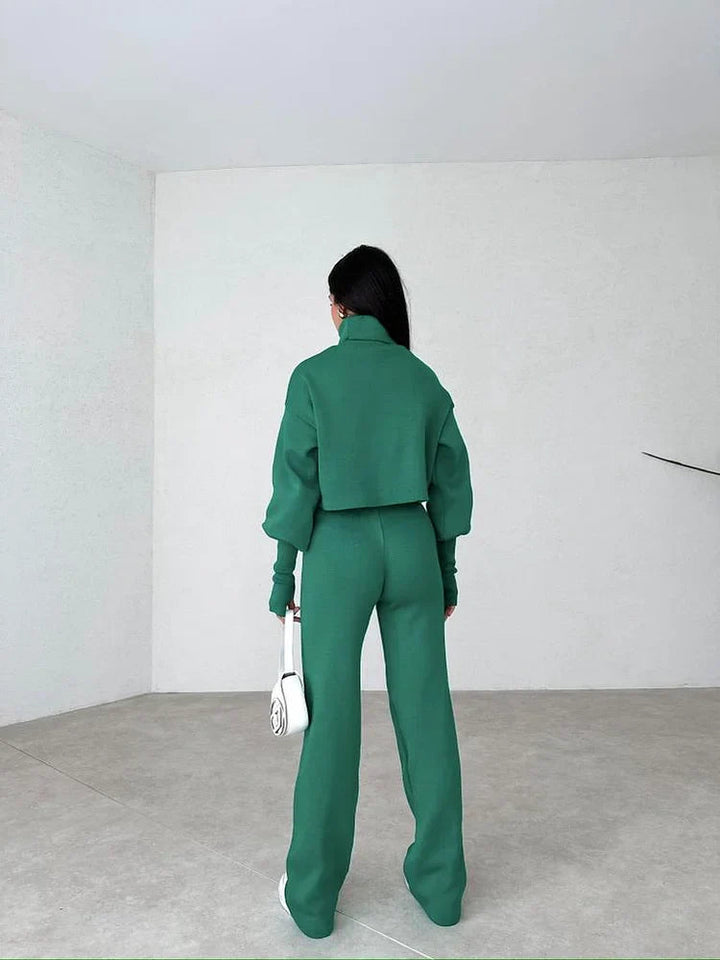 Ensemble de gants en maille col roulé confortable