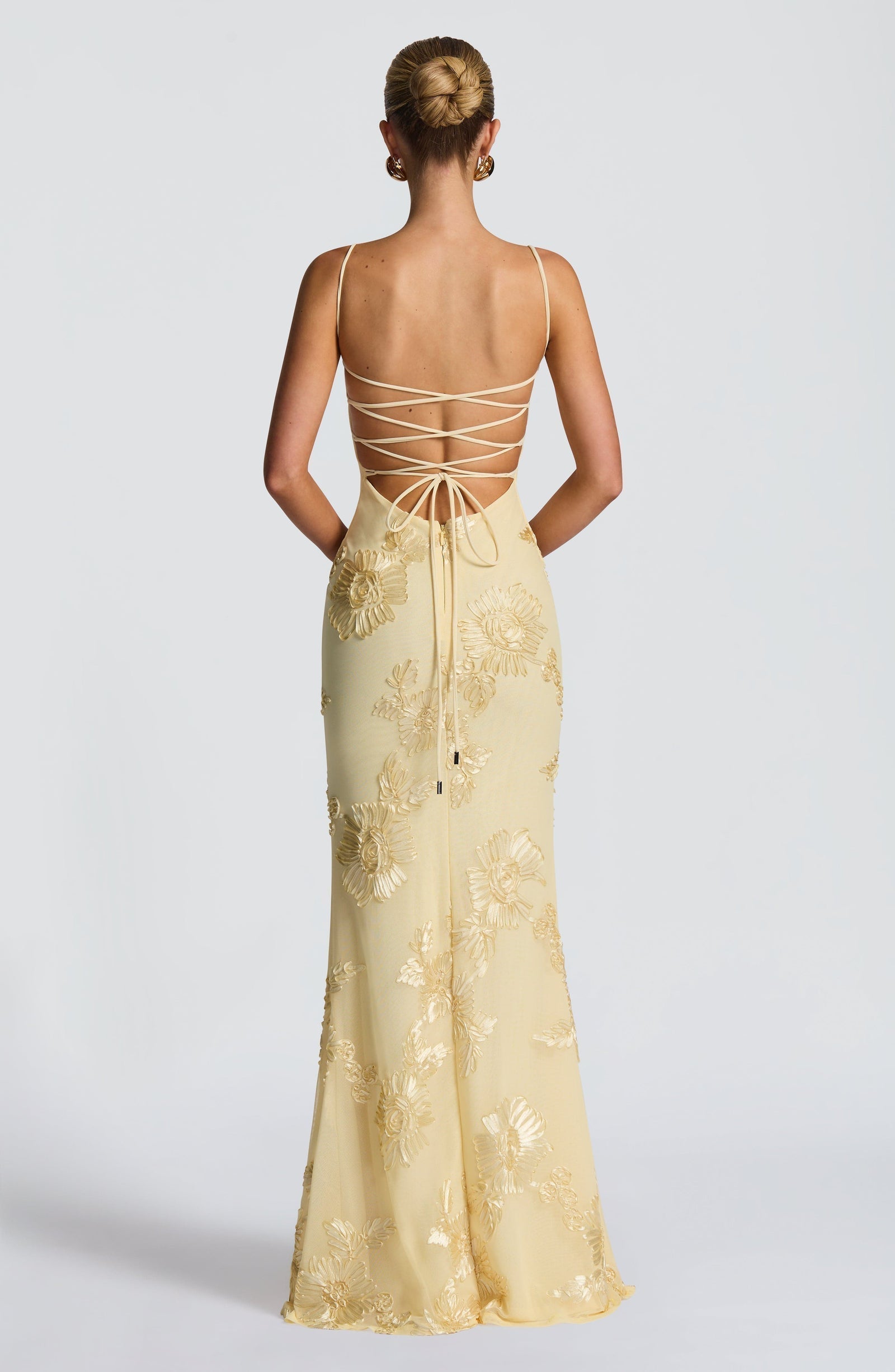 Robe longue à fines bretelles pour femme Élégante invitée mariage d'été