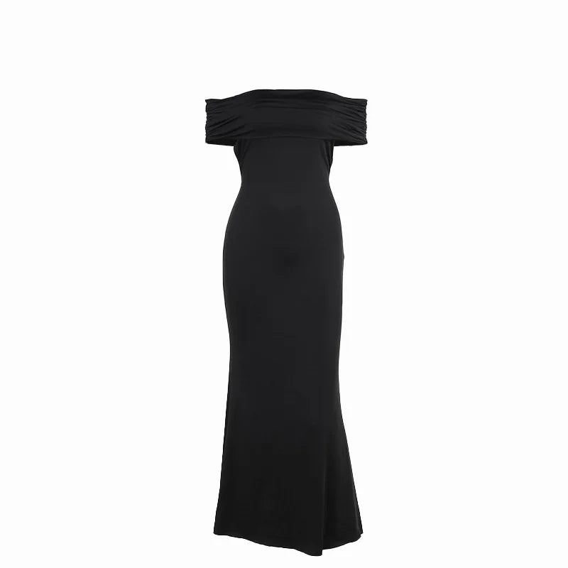 Robe maxi dos nu sans bretelles pour femmes