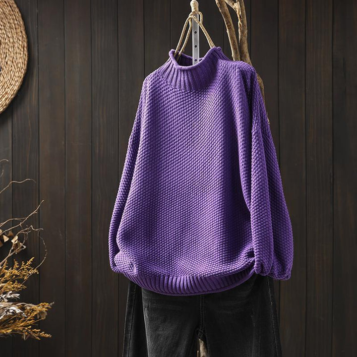 Pull en tricot gaufré confortable pour looks superposés