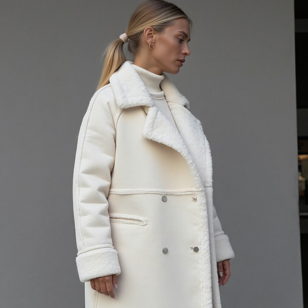 Manteau d'hiver élégant en daim