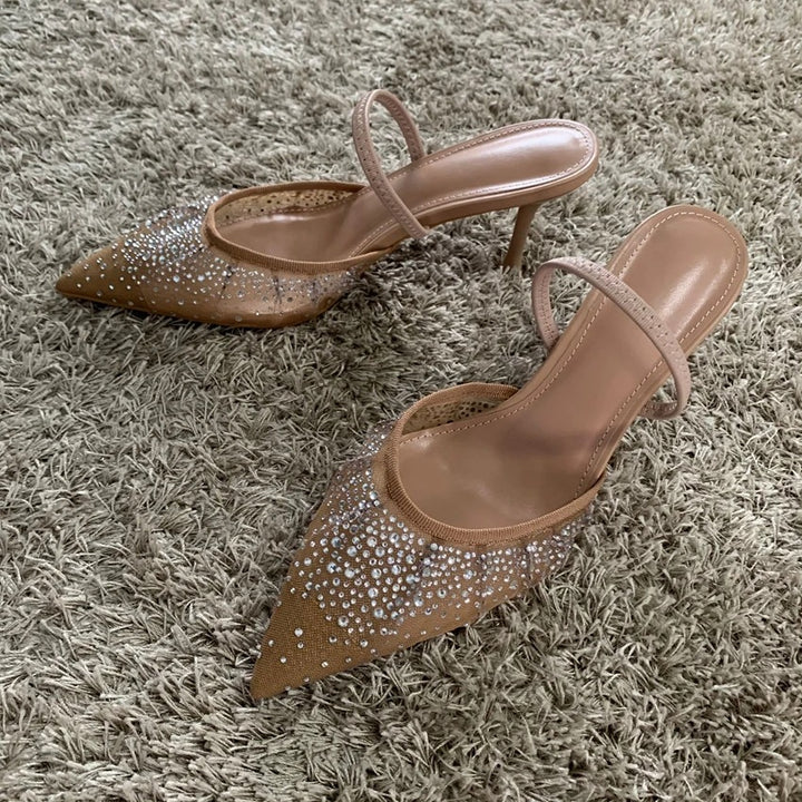 Isabelle Moreau® | Elegante Glitzer-Mules mit Absatz