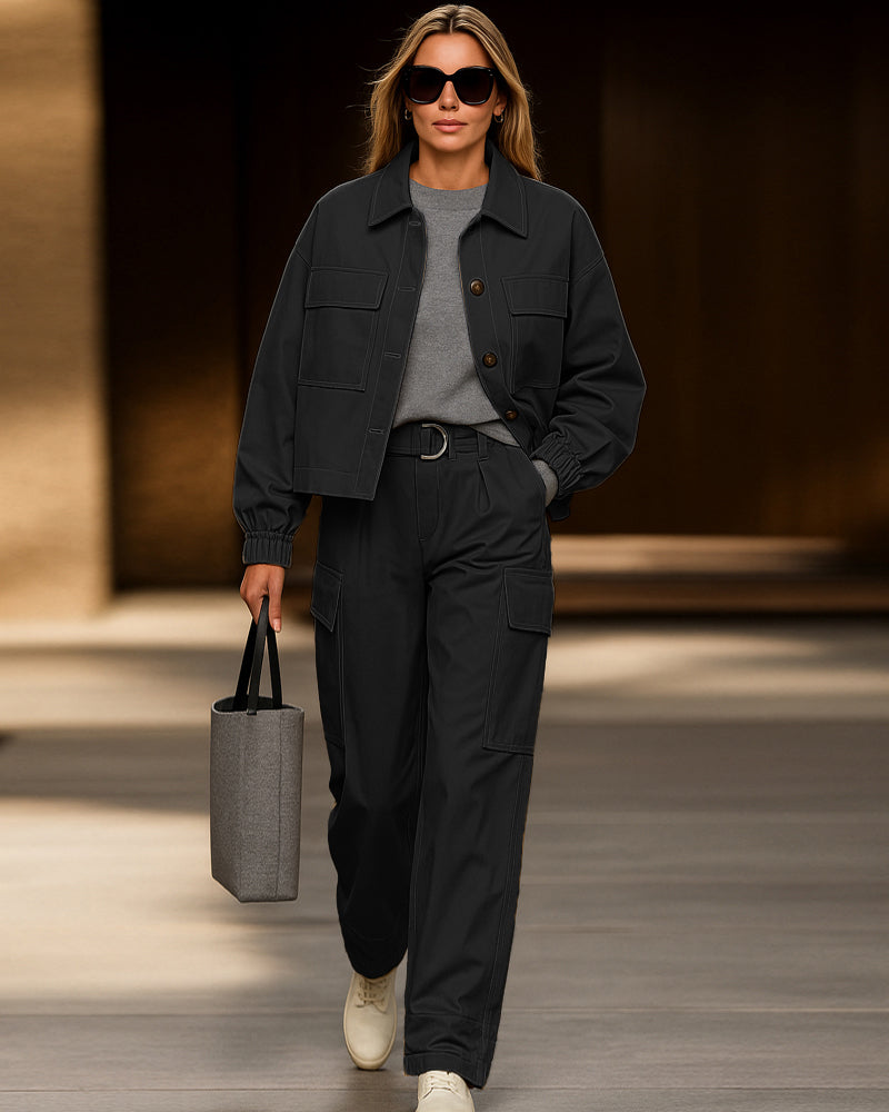 Ensemble Veste et Pantalon Cargo Utilitaire Moderne
