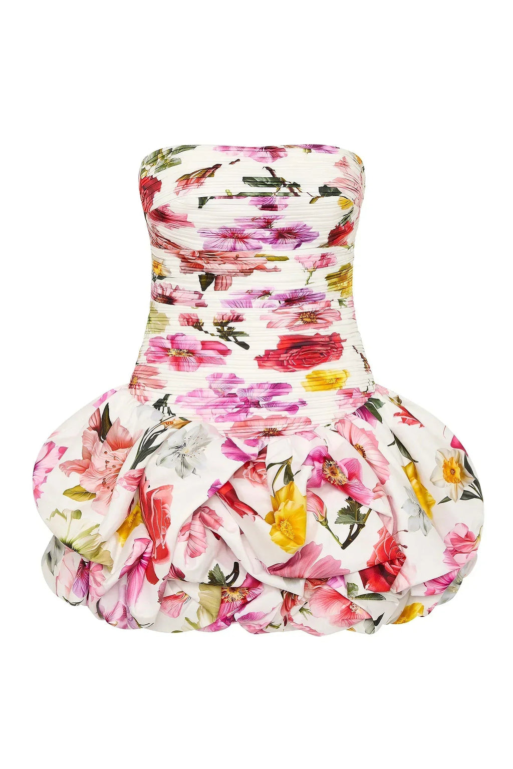 Robe de soirée courte blanche pour femme avec ourlet bouffant