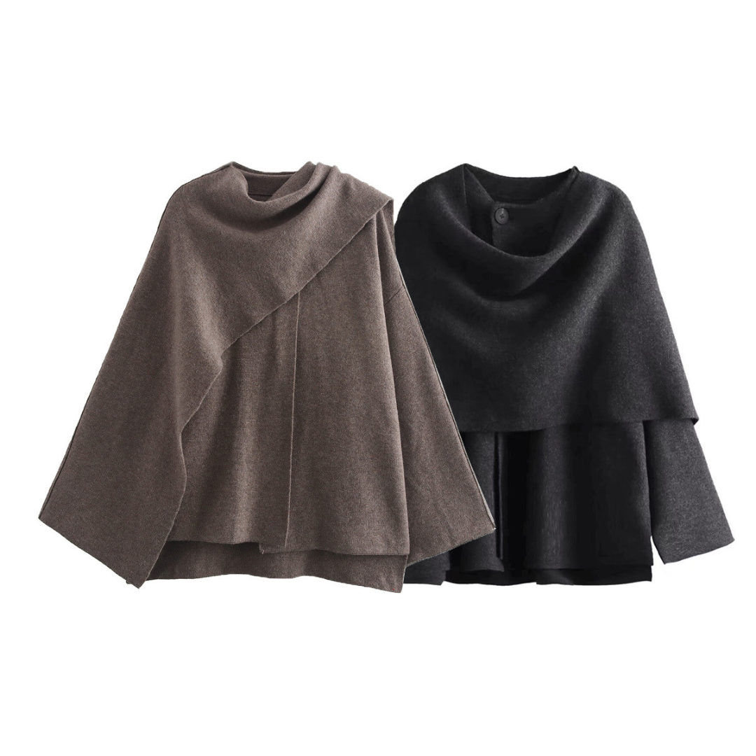 Manteau d'hiver superposé et confortable pour femmes