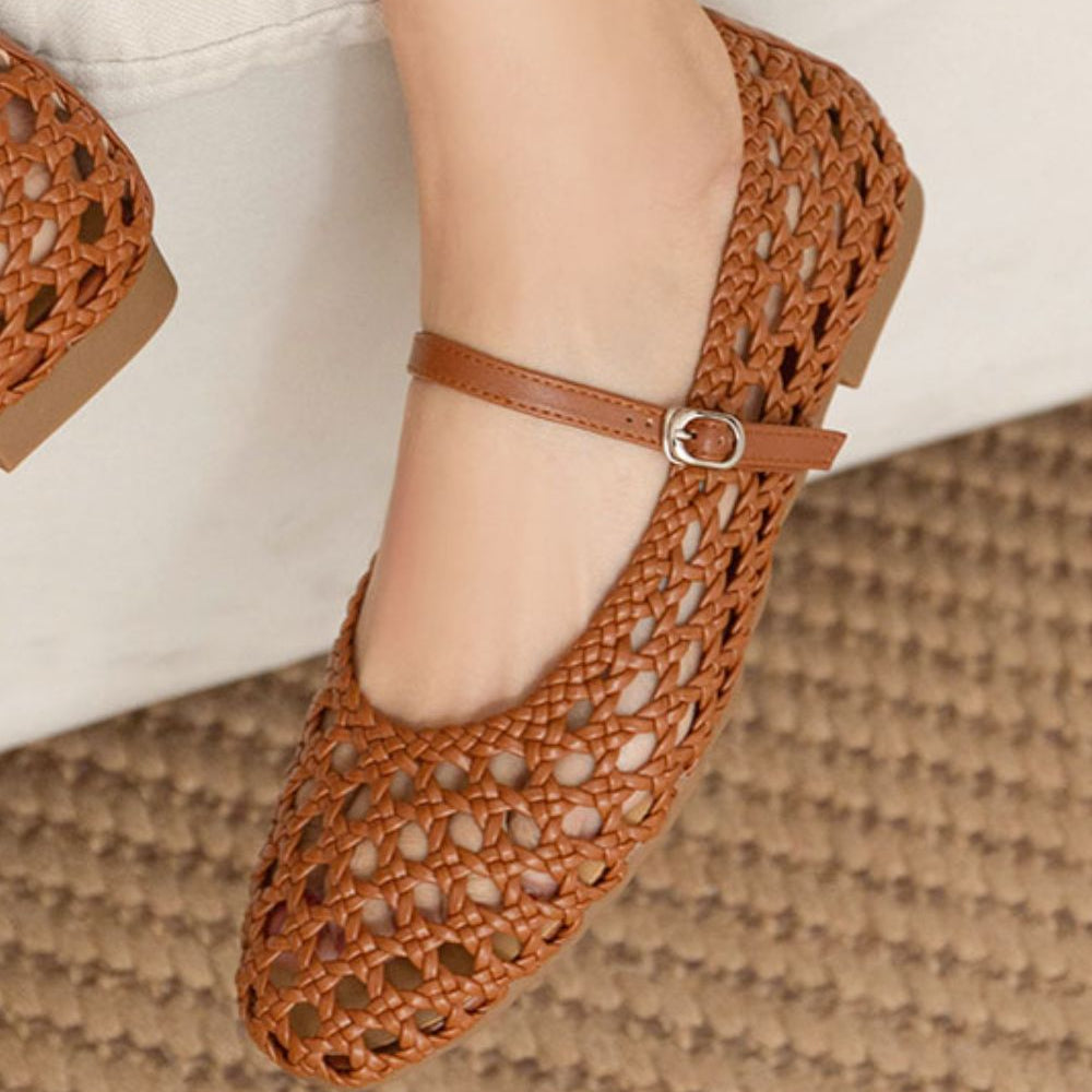 Ballerines en maille tissée pour femmes