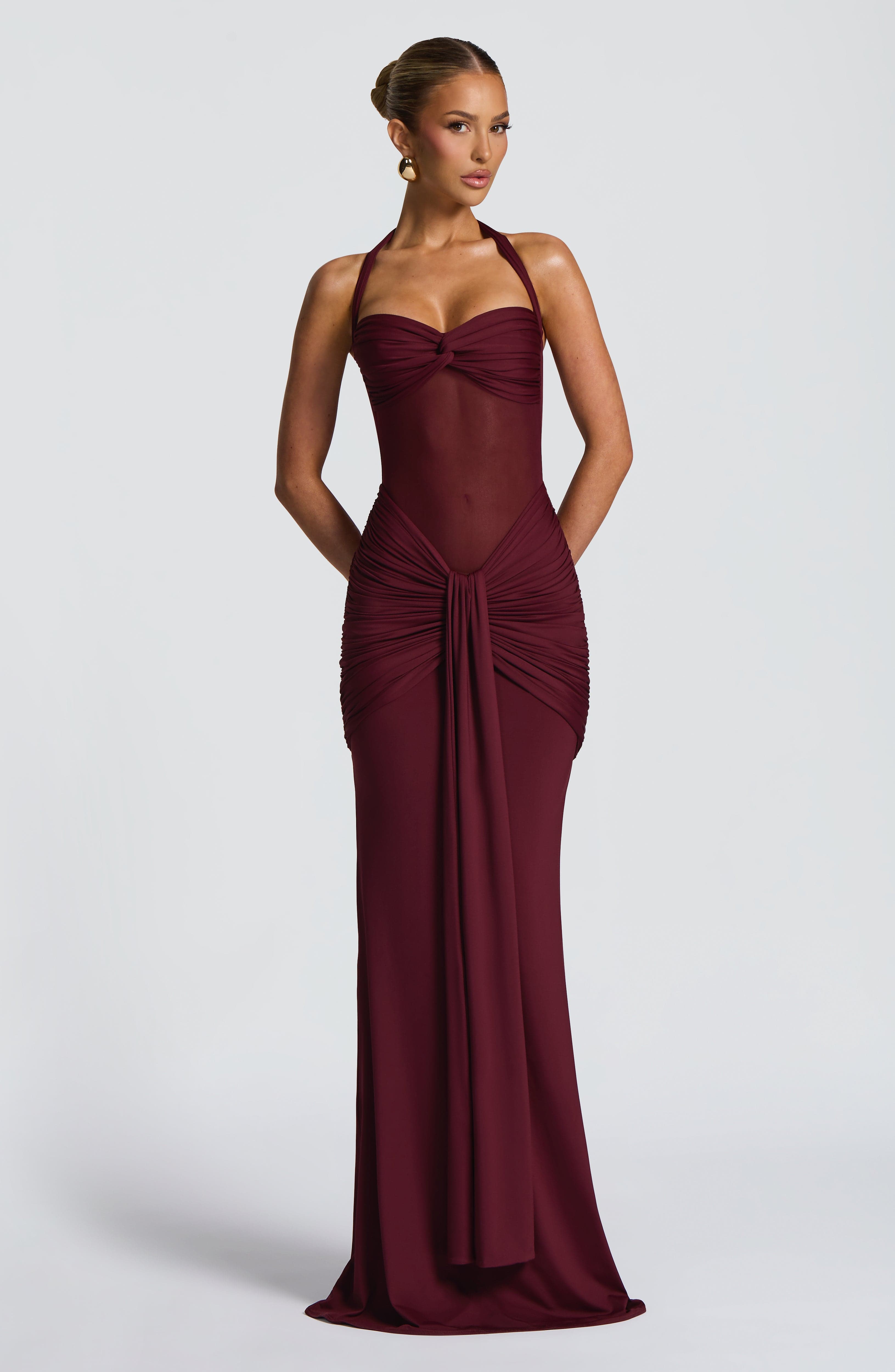 Robe Maxi Vixen sans Manches à Col V