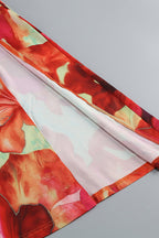 Robe longue à imprimé floral tropical