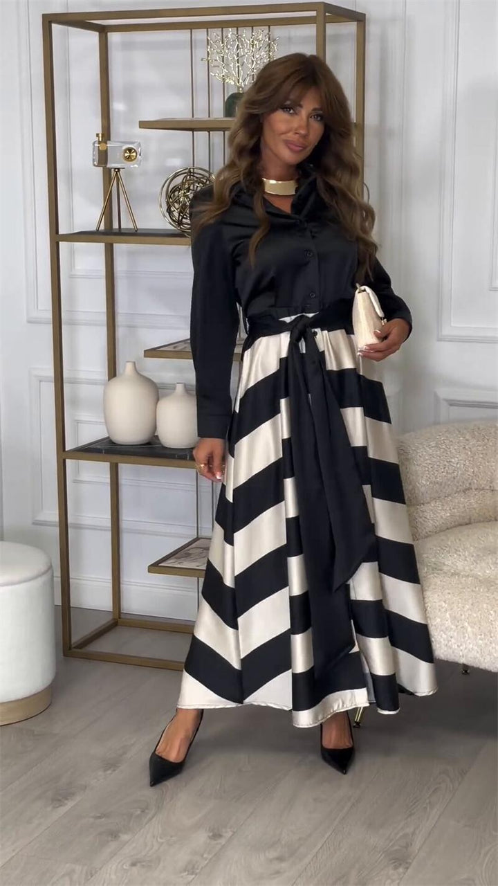 Robe de soirée longue élégante à manches longues