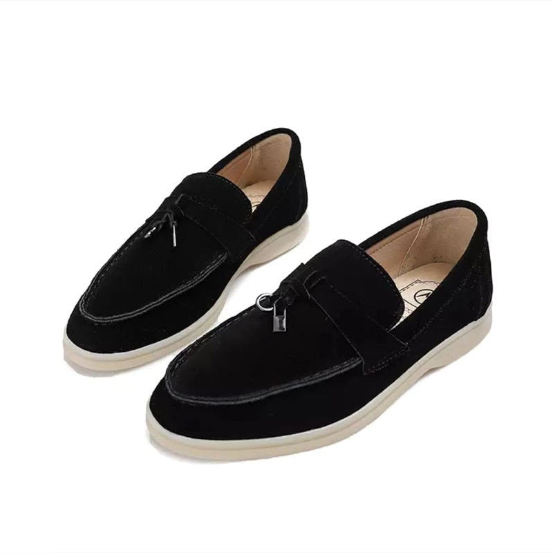 Mocassins en cuir chic avec boucle pour femmes