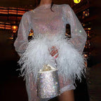 Robe de soirée blanche Tout ce qui brille