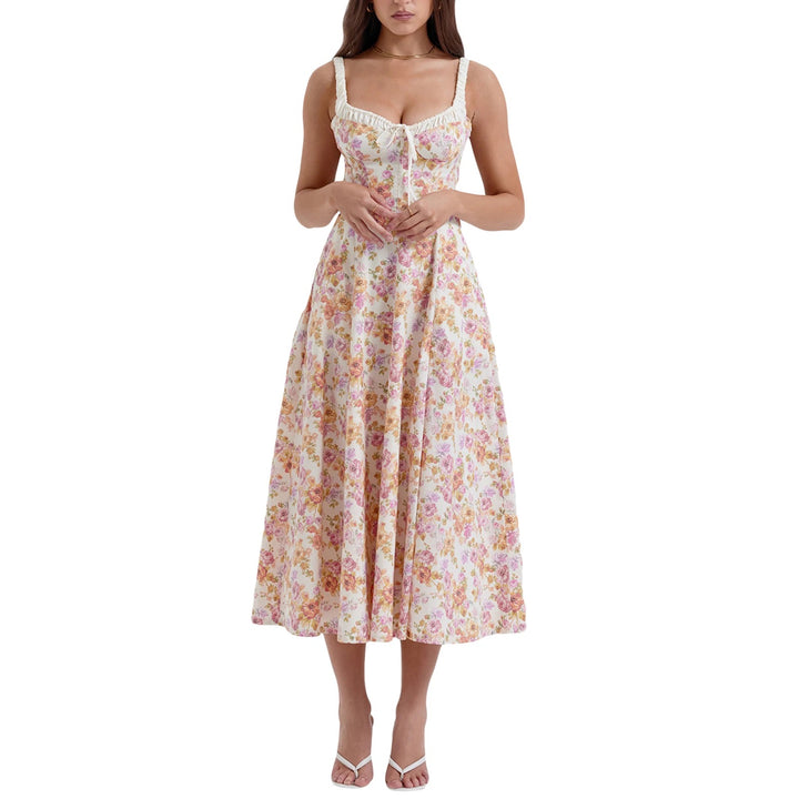 Pauline Laurent® | Robe longue à fleurs au charme romantique
