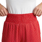 Pantalon large fluide à pois pour femme