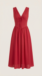 Robe mi-longue d'été corset pour femme