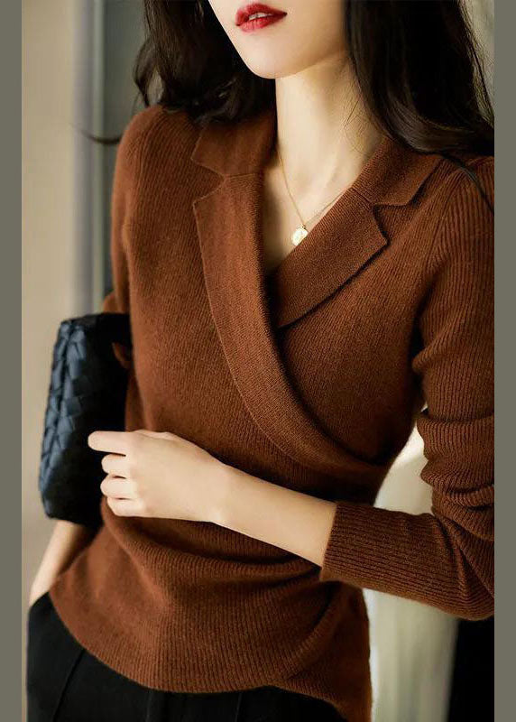 Pull en tricot à manches longues confortable