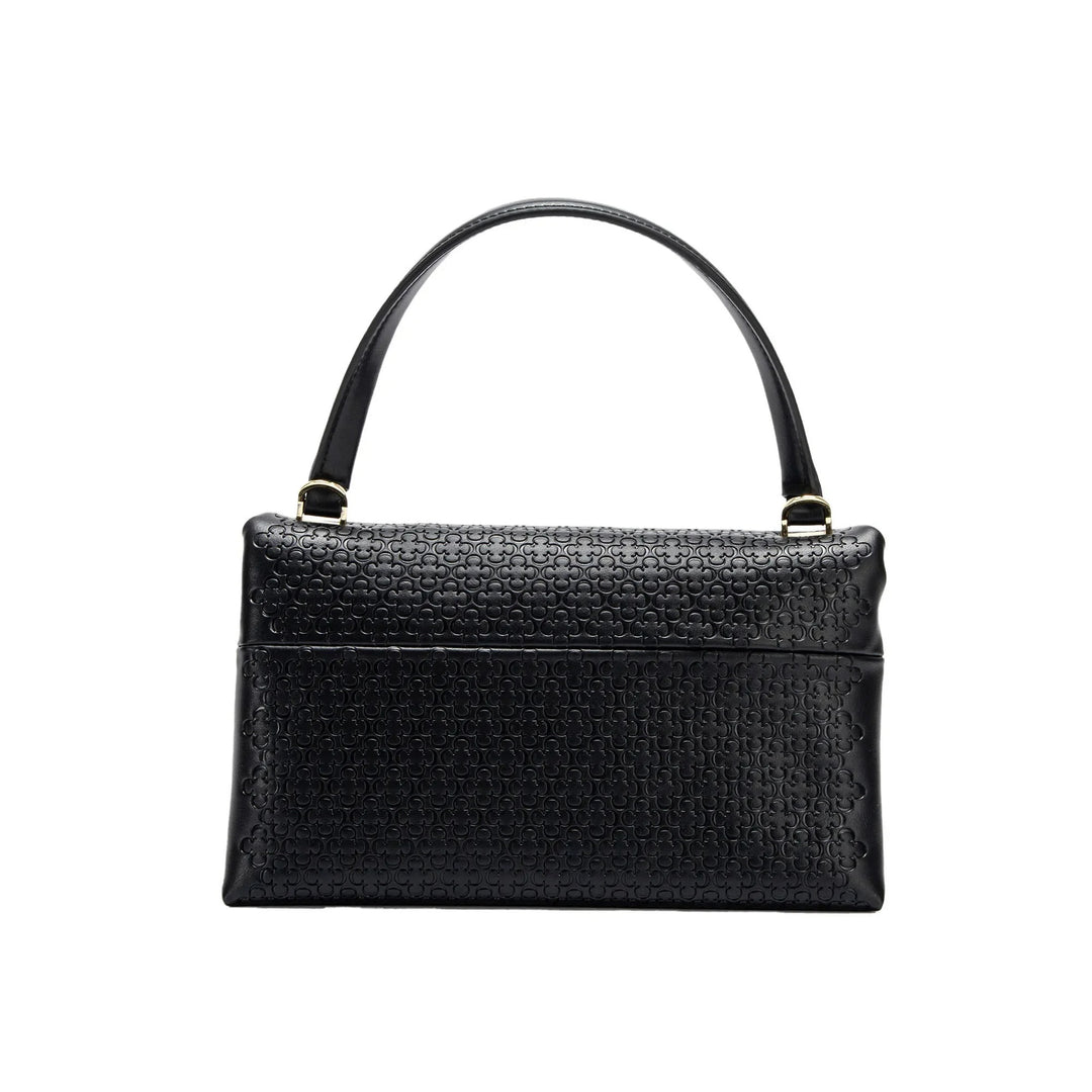 Fleur Rousse® | Sac Épaule à Motif Embossé et Fermoir Doré