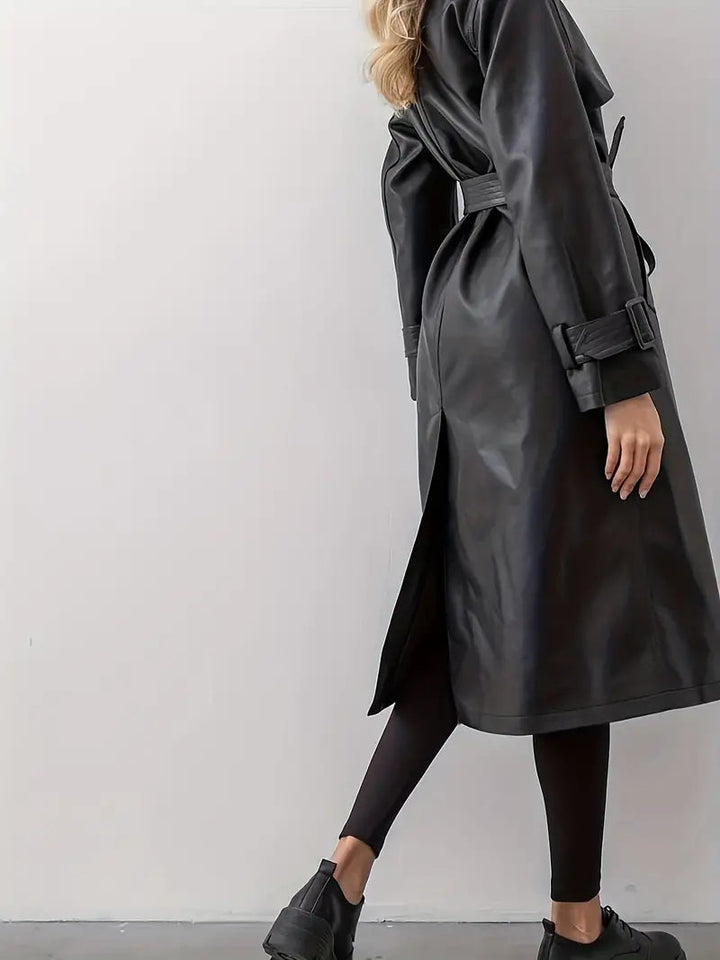 Trench-coat en cuir