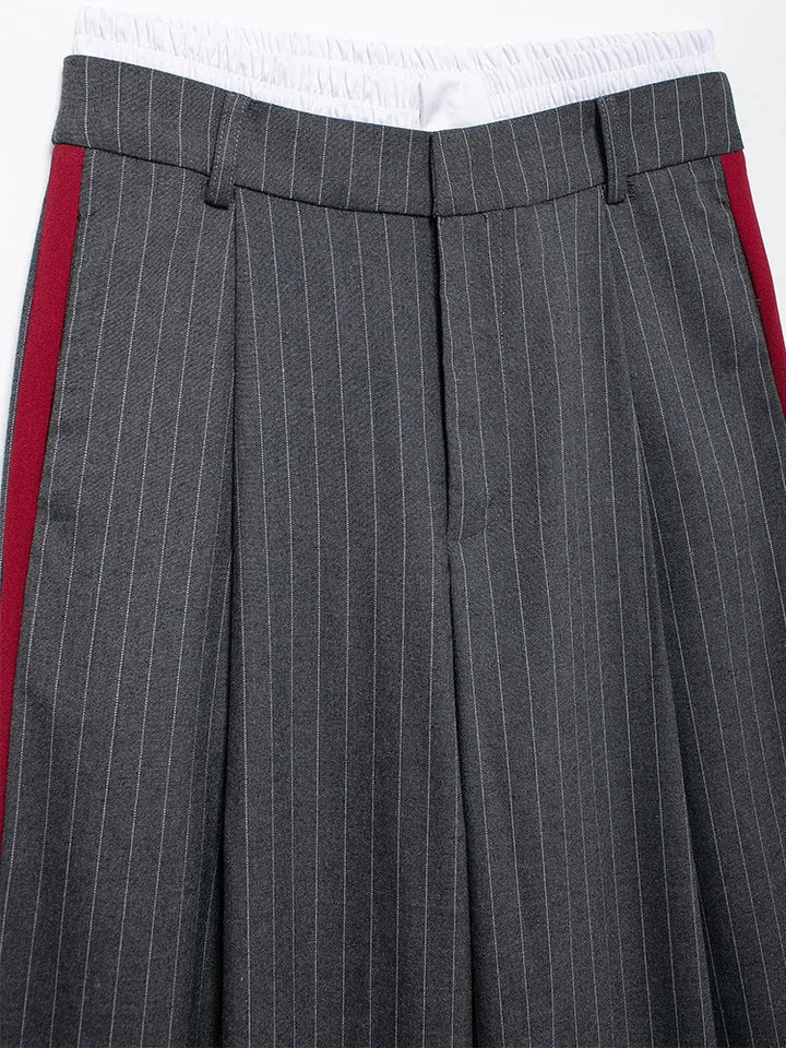 Léa Blanchet® | Pantalon à rayures avec bande contrastante