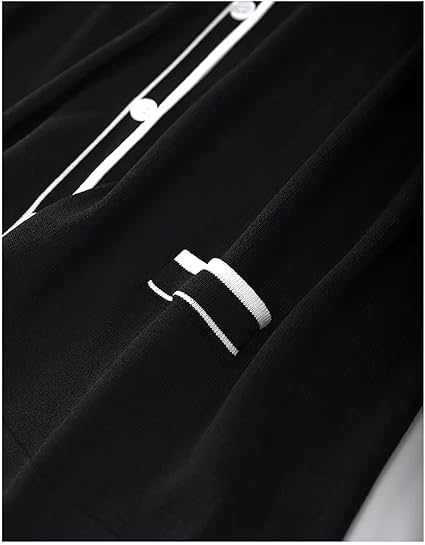 Léa Blanchet® | Kurzarm-Cardigan mit Kontrastdetails