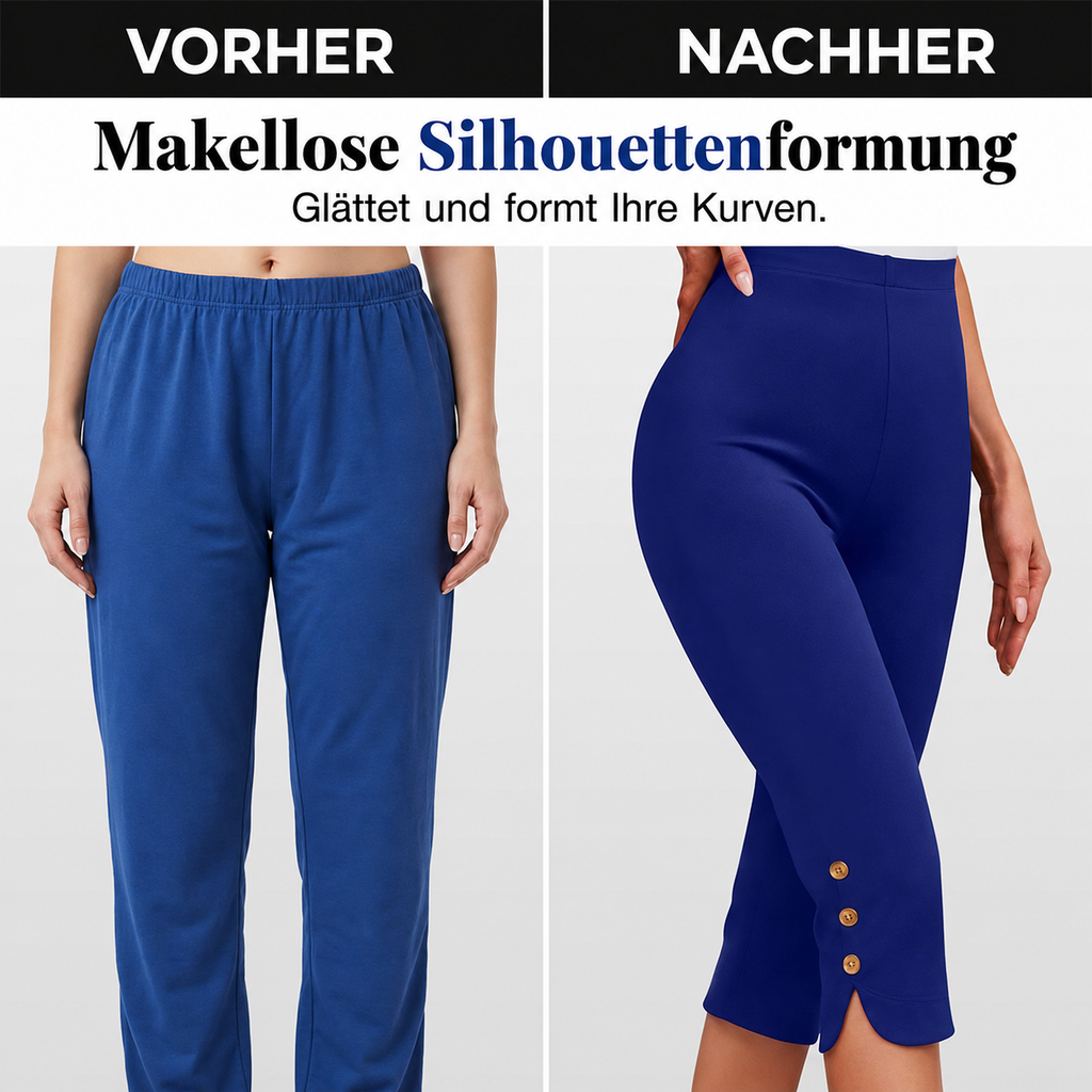 Culottes taille haute extensibles avec accents de boutons latéraux