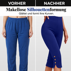 Culottes taille haute extensibles avec accents de boutons latéraux