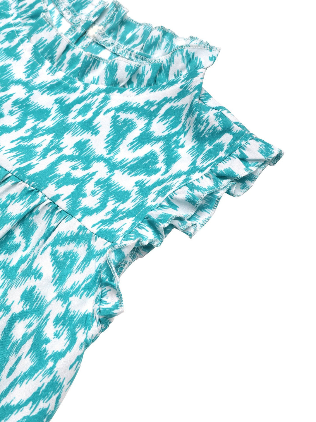 Sophie Paris® | Robe Mini Imprimée Sans Manches avec Détail Volanté