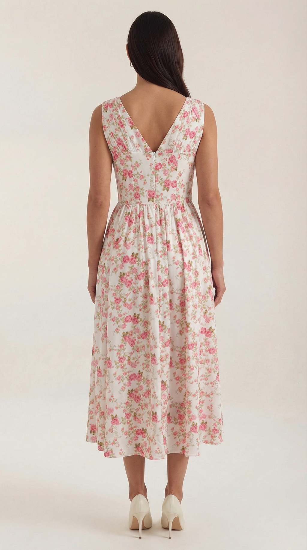 Robe mi-longue d'été corset pour femme